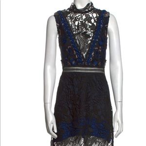 Self Portrait Lace Pattern Mini Dress